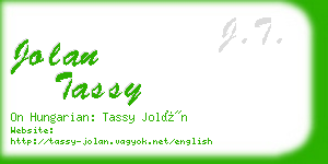jolan tassy business card